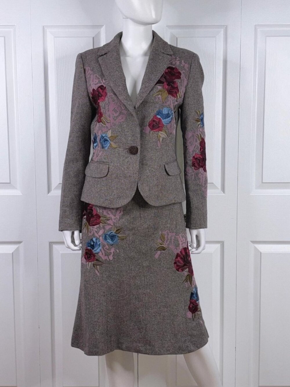 BLACKY DRESS wool and cashmere outfit size 8 LIKE NEW